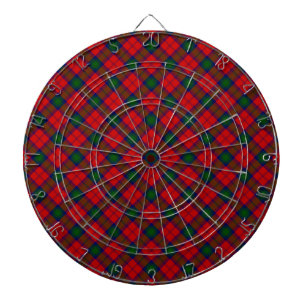 Jeu De Fléchettes Lindsay tartan rouge vert plaid