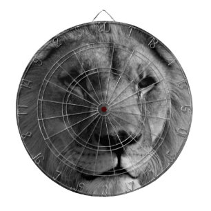 Jeu De Fléchettes Lion noir et blanc