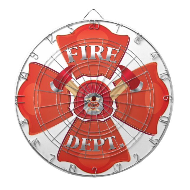 Jeu De Fléchettes Logo des pompiers (Devant)