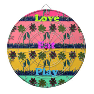 Jeu De Fléchettes Love Eat Play Art Print