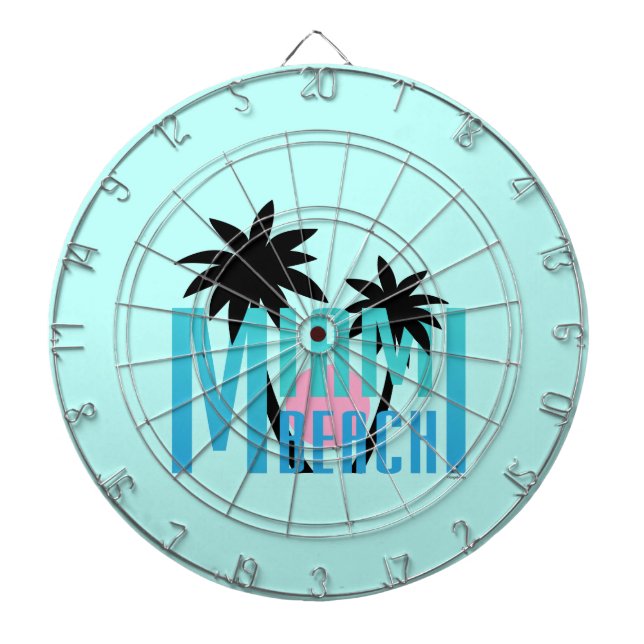 Jeu De Fléchettes Miami-Beach-Floride-Typographie (Devant)
