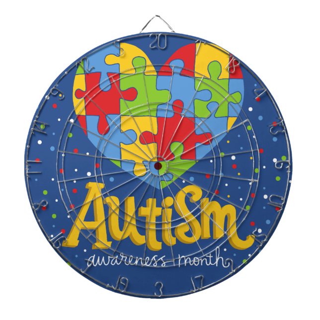 Jeu De Fléchettes mois de sensibilisation sur l'autisme (Devant)