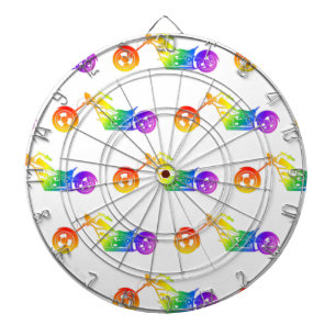 Jeu De Fléchettes Mortocycle arc-en-ciel