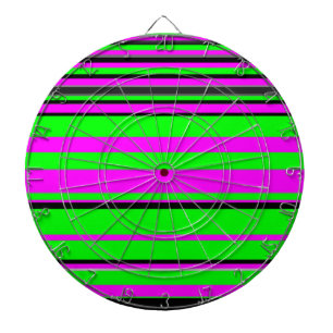 Jeu De Fléchettes Motif à rayures couleur noir rose chaud