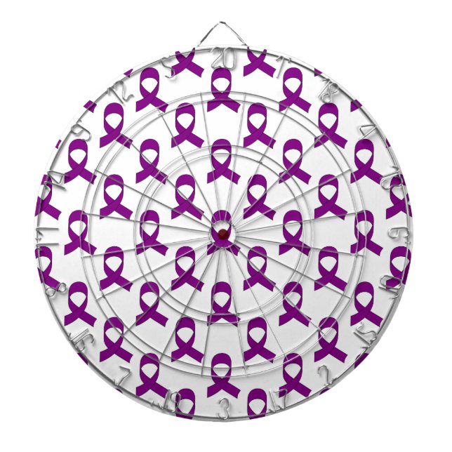 Jeu De Fléchettes Motif de ruban violet (Devant)