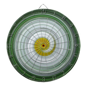 Jeu De Fléchettes Motif en spirale blanc, jaune et vert