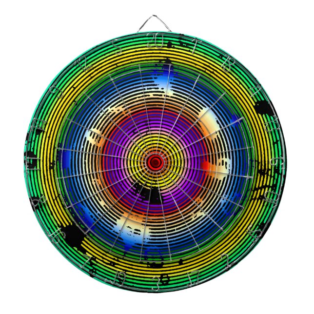 Jeu De Fléchettes Multicolore Vert/Jaune/Argent/Rose/Violet/Bleu (Devant)
