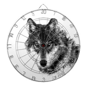 Jeu De Fléchettes Noir Blanc Inspiration Wolf Eyes