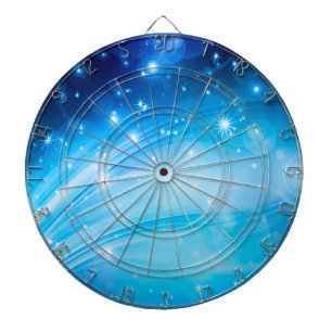 Jeu De Fléchettes Northern Light Stars blue + votre texte et vos idé