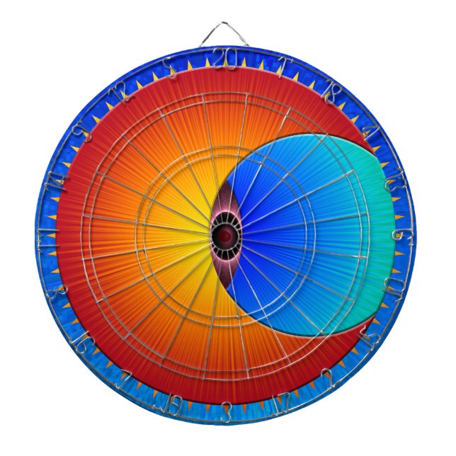 Jeu De Fléchettes Oeil Du Panneau Dessous Du Soleil (Devant)