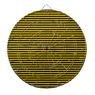 Jeu De Fléchettes Or jaune et noir rayé