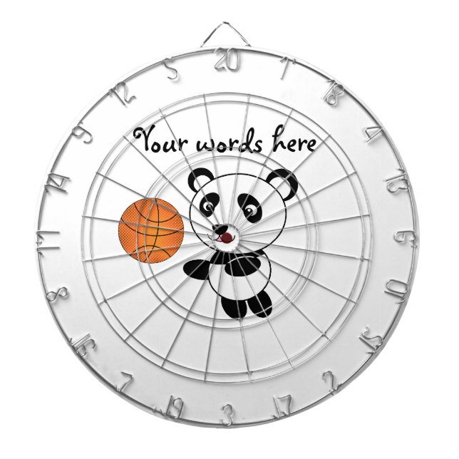 Jeu De Fléchettes Panda de basket-ball (Devant)