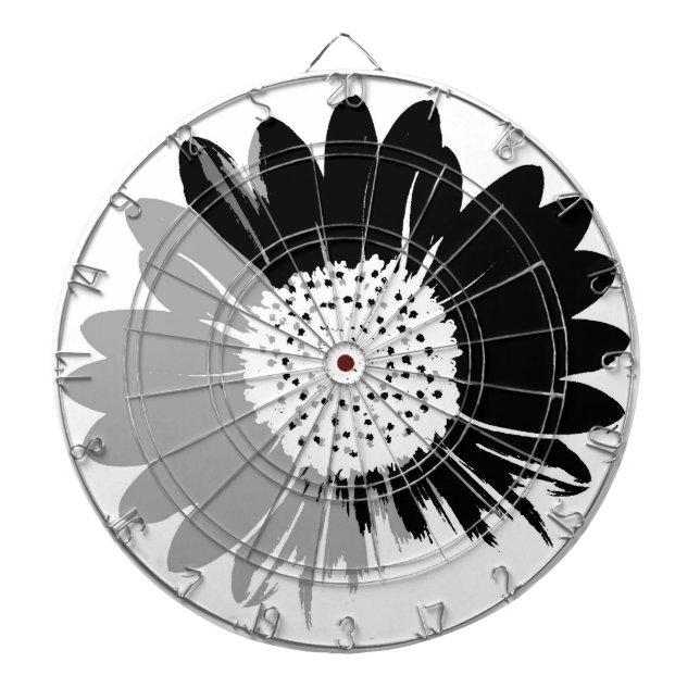 Jeu De Fléchettes Panneau arrière Tournesol BW (Devant)