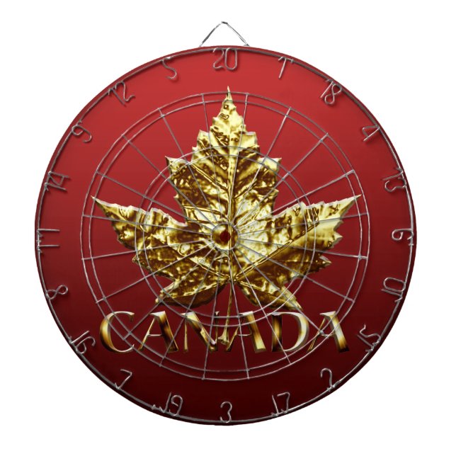 Jeu De Fléchettes Panneaux fléchés Canada Dartboard Gold Canada Souv (Devant)