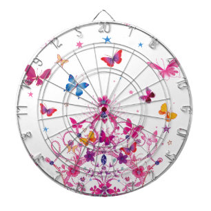 Jeu De Fléchettes Papillons volants colorés avec des objets d'art de