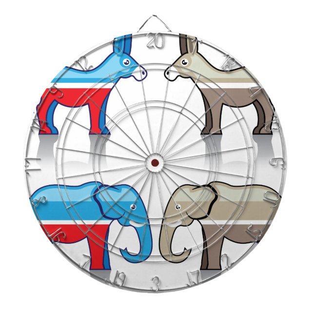 Jeu De Fléchettes Partis politiques d'âne et d'éléphant (Devant)