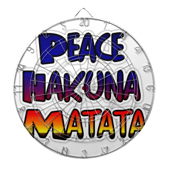 Jeu De Fléchettes Peace Hakuna Matata Gradient Art (Devant)