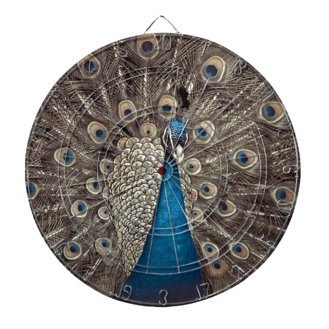 Jeu De Fléchettes Peacock bleu antique (Devant)