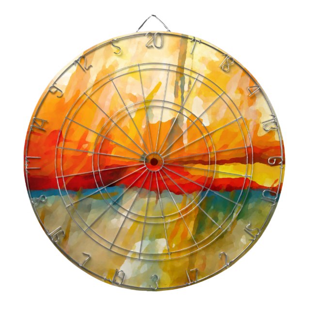 Jeu De Fléchettes Peinture Abstraite moderne (Devant)
