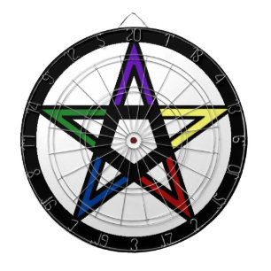 Jeu De Fléchettes Pentagramme élémentaire