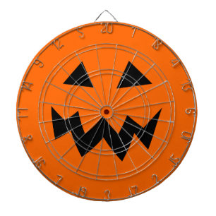 Jeu De Fléchettes Peur citrouille Halloween en carton rouge