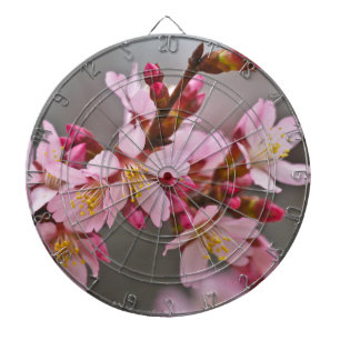 Jeu De Fléchettes Pink Against A Gray Sky Japanese Cherry Blossoms