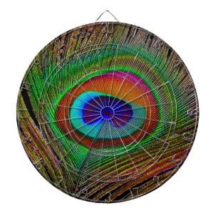 Jeu De Fléchettes Plume de paon cuivré vibrant
