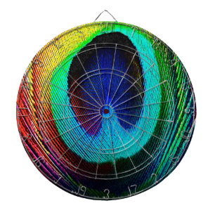 Jeu De Fléchettes Plume de paon vibrant