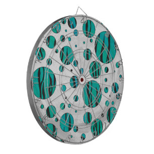 Jeu De Fléchettes Polka Dot Tiger noir et Turquoise