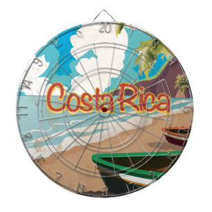 Jeu De Fléchettes Poster Vintage voyage du Costa Rica