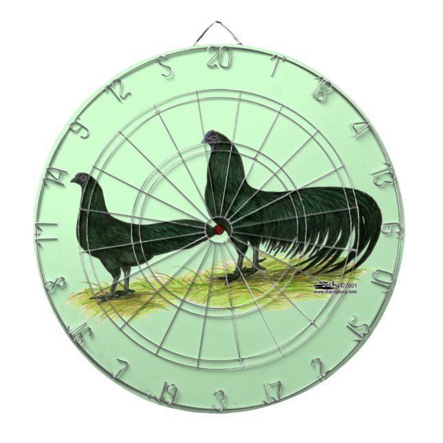 Jeu De Fléchettes Poulets noirs de Sumatra (Devant)