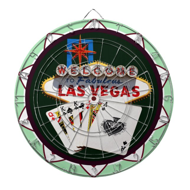 Jeu De Fléchettes Puce de poker de Las Vegas Sign and Two (Devant)