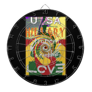 Jeu De Fléchettes Rasta Couleurs Rouge or Vert Hillary Art Imprimer