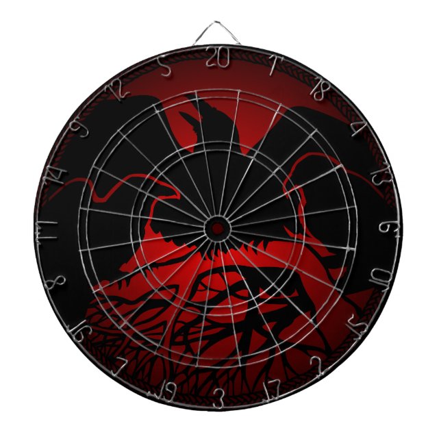 Jeu De Fléchettes Raven Dartboard Cool Tribal Art Cadeaux Dartboard (Devant)