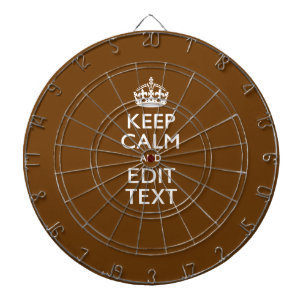 Jeu De Fléchettes Restez calme et ayez votre texte Brown