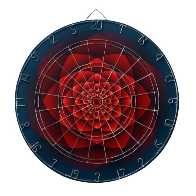 Jeu De Fléchettes Rose Kaleidoscope rouge + votre idée (Devant)