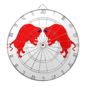 Jeu De Fléchettes Rouge Bulls Metal Cage Darboard