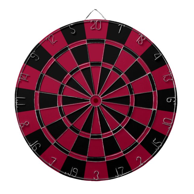 Jeu De Fléchettes Rouge foncé et noir (Devant)