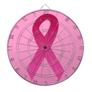 Jeu De Fléchettes Ruban de rose de conscience de cancer du sein
