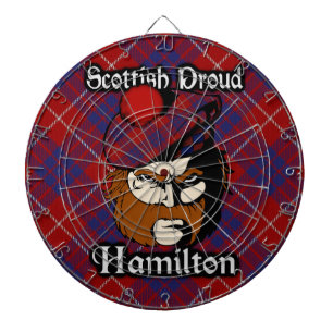 Jeu De Fléchettes Scottish Clan Hamilton Tartan Darboard