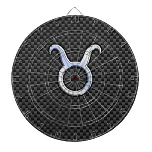 Jeu De Fléchettes Signe du zodiaque Taureau sur impression fibre de