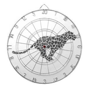 Jeu De Fléchettes Silhouette gris léopard et gris clair