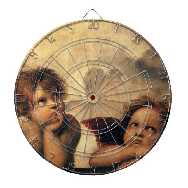 Jeu De Fléchettes Sistine Madonna Angels par Raphael Sanzio (Devant)