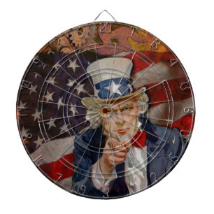 Jeu De Fléchettes Steampunk Sam Patriotique US Drapeau Design