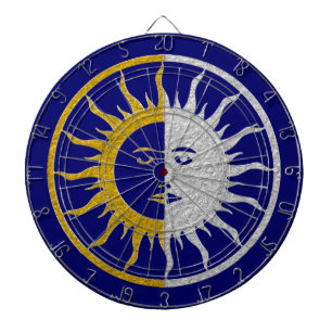 Jeu De Fléchettes SUN & MOON en or & argent