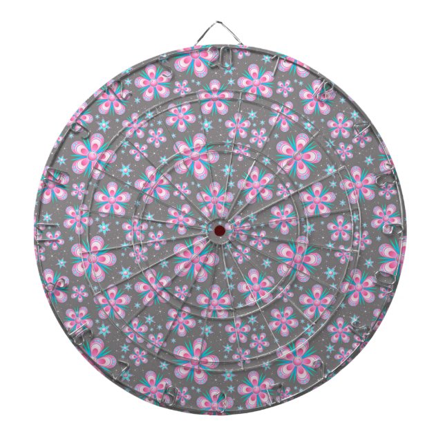 Jeu De Fléchettes Sweet Romantique Abstrait Fleurs roses Motif (Devant)