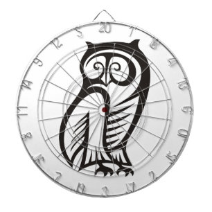Jeu De Fléchettes Symbole de hibou noir