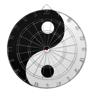 Jeu De Fléchettes Symbole taoïste Yin Yang noir et blanc