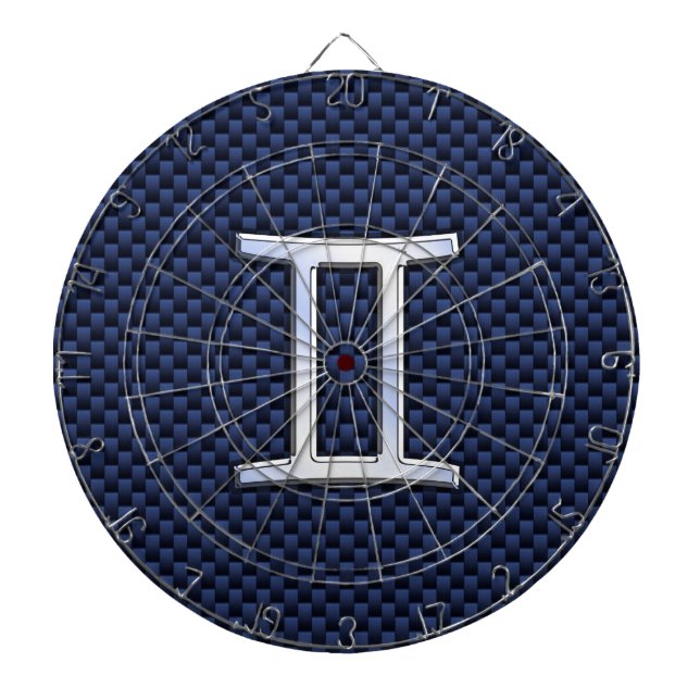 Jeu De Fléchettes SYMBOLE Zodiaque Gemini Marine Bleu Fibre de carbo (Devant)