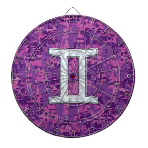 Jeu De Fléchettes SYMBOLE Zodiaque Pearl Gemini sur Camouflage numér